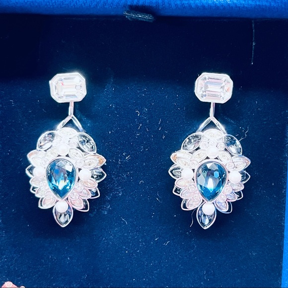 SWAROVSKI EARRINGS PHODIAM PLATED 5239856 DMUL/RHS PE 3.5 CM